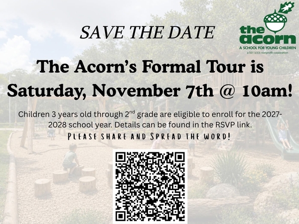 Come Learn About The Acorn - Formal Tours (Saturday, Novembe