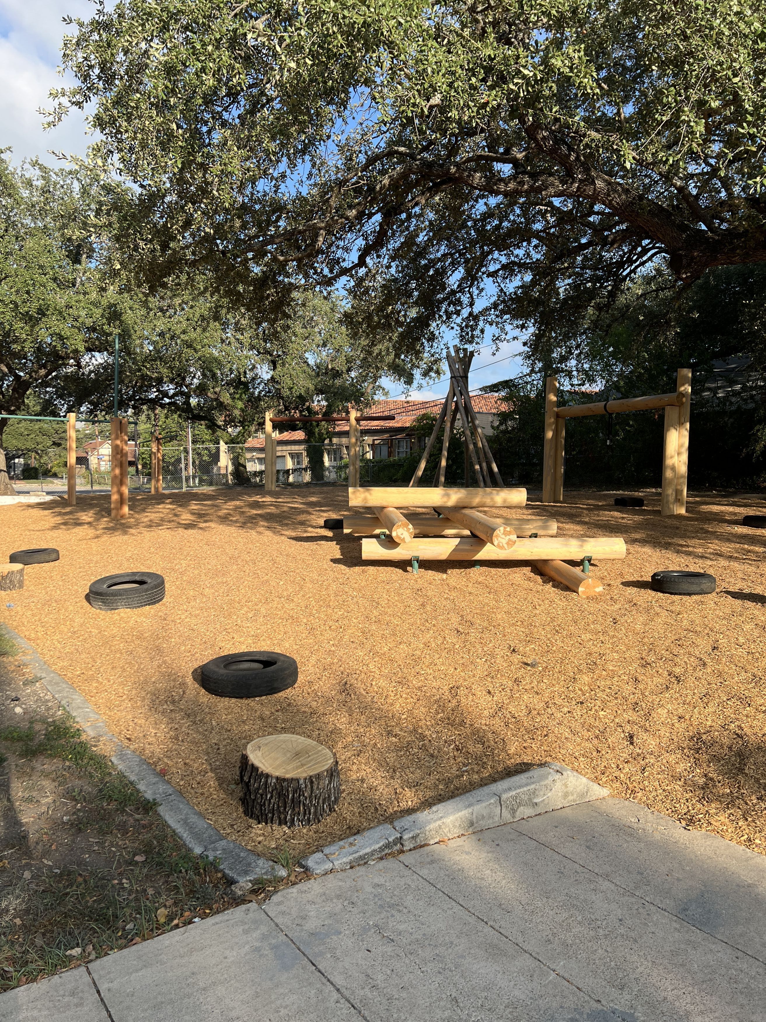 Millie's Playground construction at Tall Oaks